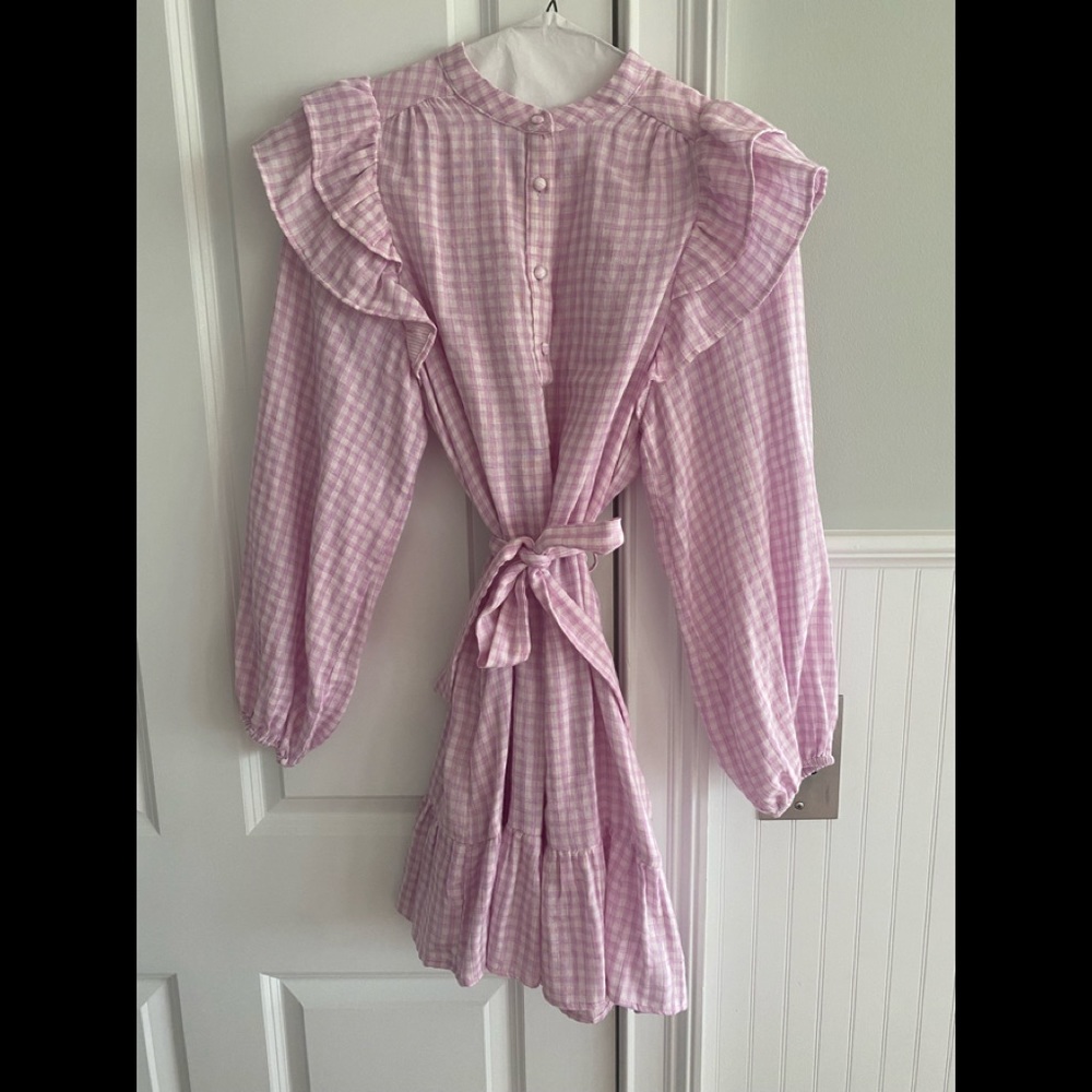 Adorable purple gingham dress